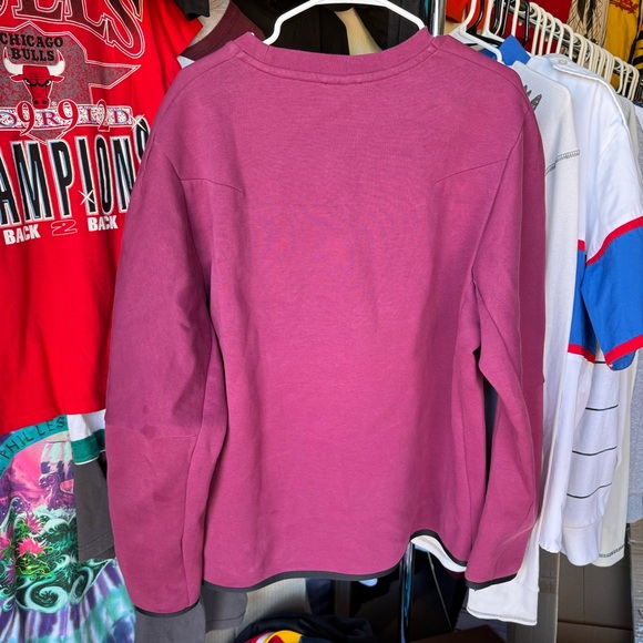 Nike Sportswear Tech Fleece CU4505-653 Burgundy Crewneck Gym Sweatshirt Athletic - Picture 8 of 11
